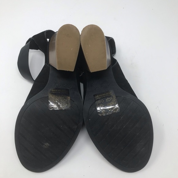 Qupid Black Ankle Strap Heeled Sandals Size: 7.5 - Picture 10 of 10